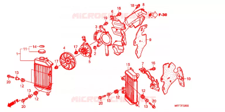 RADIATOR Honda MOTO 700 TRANSALP 2011  XL700VAB
