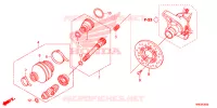 ACHTER VORK/PROPELLERAS(2) voor Honda FOURTRAX 500 FOREMAN RUBICON DCT 2016