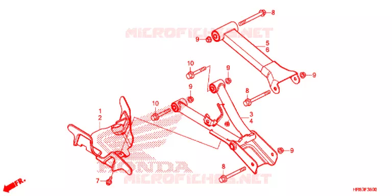 ACHTER ARM Honda ATV 500 FOURTRAX 2016  TRX500FM5G