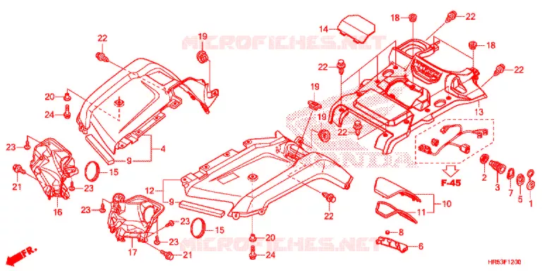 VOORSPATBORD Honda ATV 500 FOURTRAX 2016  TRX500FM5G