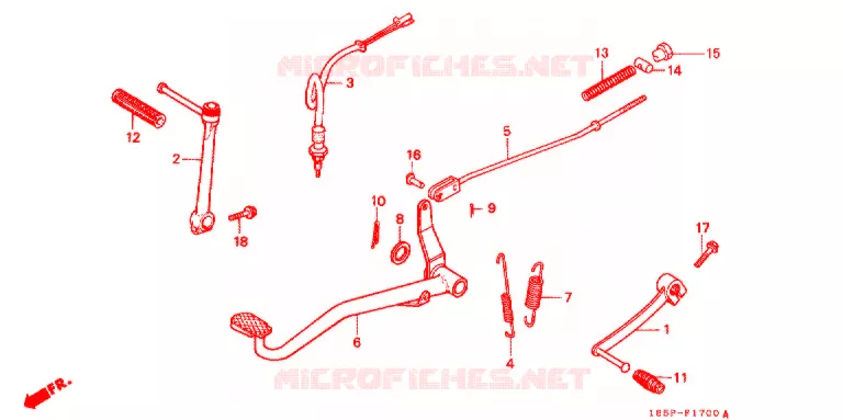 PEDAAL/KICKSTARTER ARM Honda MOTO 50 MONKEY 1997  Z50JV_M