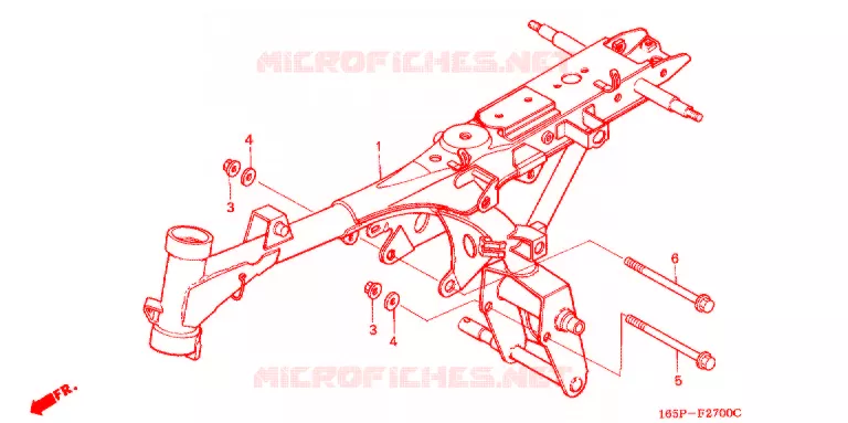 FRAME CHASSIS Honda MOTO 50 MONKEY 1995  Z50JS_M