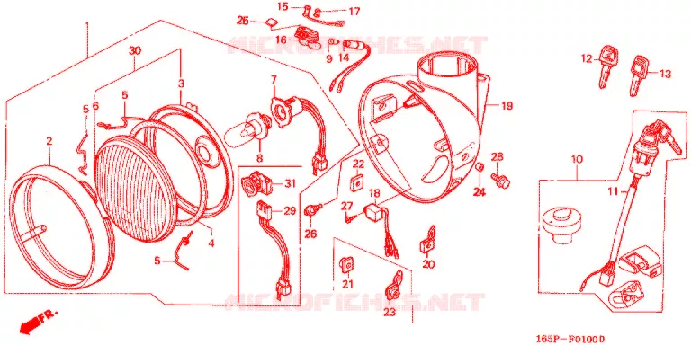 KOPLAMP Honda MOTO 50 MONKEY 2000  Z50JY_M