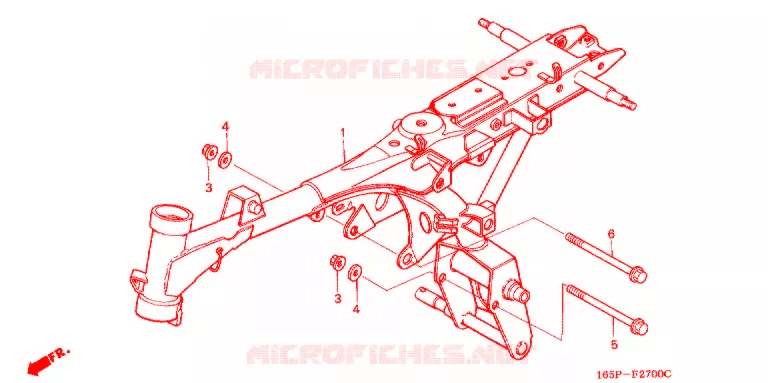 FRAME CHASSIS Honda MOTO 50 MONKEY 2000  Z50JY_M