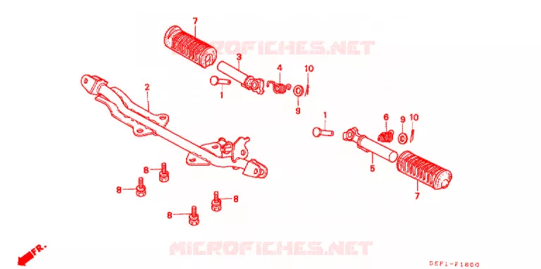 OPSTAP/KICKARM/ WISSEL PEDAAL Honda MOTO 50 GORILLA 2003  Z50J1_G