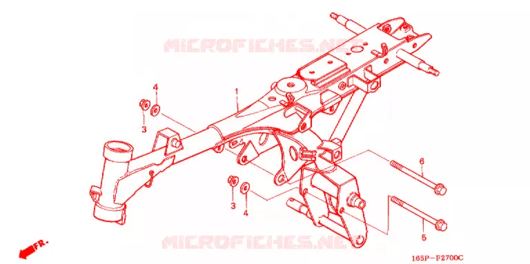 FRAME CHASSIS Honda MOTO 50 MONKEY 2001  Z50J1_M