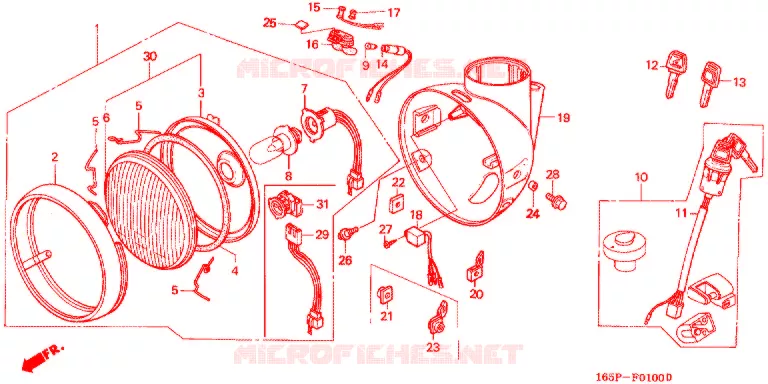 KOPLAMP Honda MOTO 50 MONKEY 2003  Z50J3_MSP