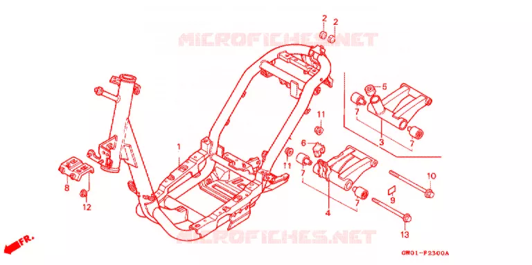 FRAME CHASSIS Honda SCOOTER 50 DIO 1990  SK50ML_II
