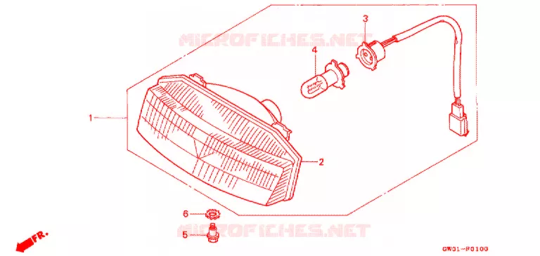 KOPLAMP Honda SCOOTER 50 DIO 1990  SK50ML_II