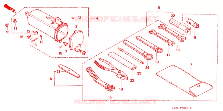 GEREEDSCHAP/GEREEDSCHAP BOX Honda MOTO 250 CRM 1991  CRM250RM