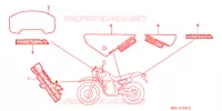 EMBLEEM/STREEP (1) voor Honda XL 250 DEGREE 1991