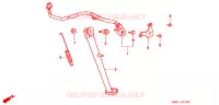 HOOFD STANDAARD/REMPEDAAL voor Honda XL 250 DEGREE 1991