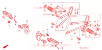 OPSTAP/KICKARM/ WISSEL PEDAAL voor Honda XL 250 DEGREE 1991