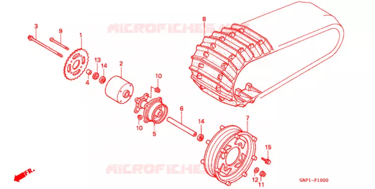 AANDRIJFWIEL - SPOOR Honda MOTO 90 CUB 1993  EZS90P
