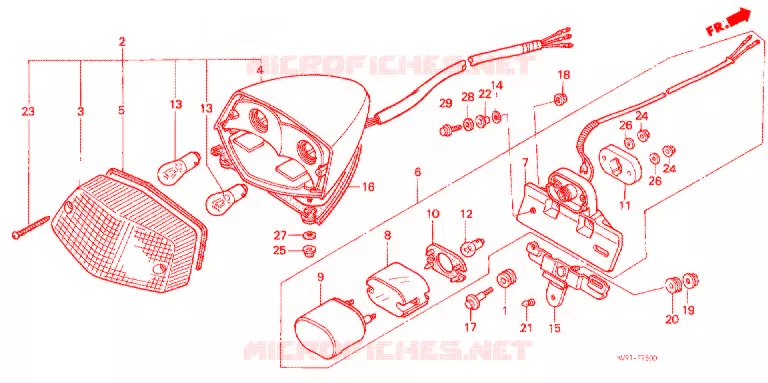 ACHTERLICHT(2) Honda MOTO 600 STEED 1992  NV600CN