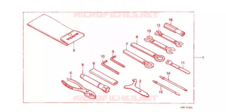 GEREEDSCHAP/ACCUVAK Honda MOTO 600 STEED 1992  NV600CN