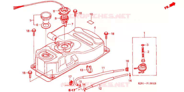 BENZINE TANK (CH125H/N/P/R) Honda SCOOTER 125 SPACY 1993  CH125P