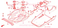 BENZINE TANK/BRANDSTOF POMP (SZ50P/R/T) voor Honda TACT 50 STAND UP 1993