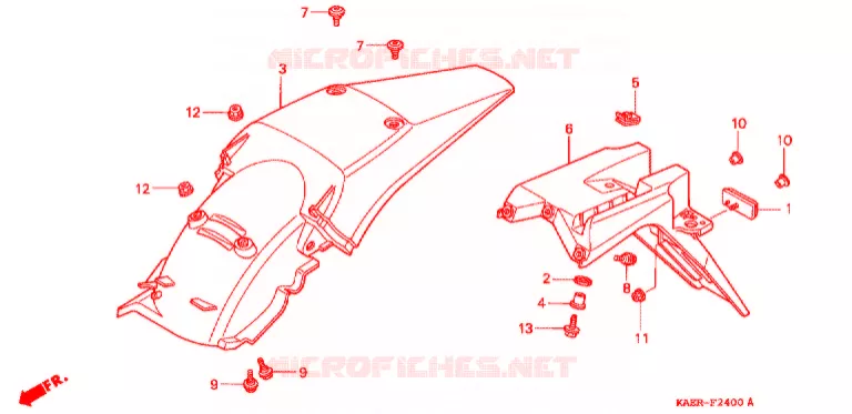 ACHTER STROOMLIJNKAP Honda MOTO 250 CRM 1993  CRM250RR_2