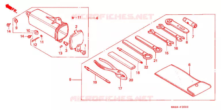 GEREEDSCHAP/GEREEDSCHAP BOX Honda MOTO 250 CRM 1994  CRM250RR