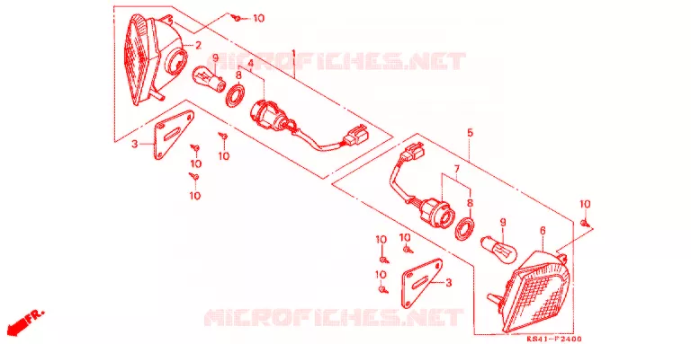 KNIPPERLICHT(2) Honda SCOOTER 250 FUSION 1996  CN250SET