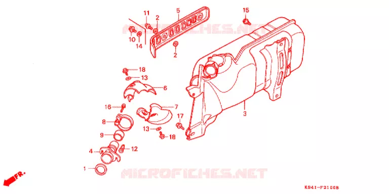 UITLAATDEMPER(2) Honda SCOOTER 250 FUSION 1996  CN250SET