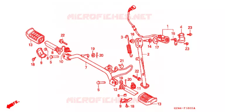 OPSTAP/KICKARM/ WISSEL PEDAAL Honda MOTO 90 CUB 1996  EZ90T