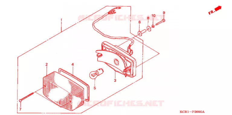 ACHTERLICHT(2) Honda MOTO 250 MAGNA 1997  VT250CV_II