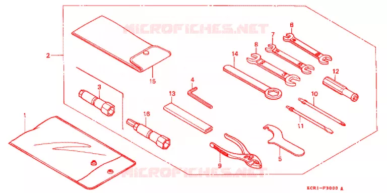 GEREEDSCHAP/ACCUVAK Honda MOTO 250 MAGNA 1998  VT250CV_V