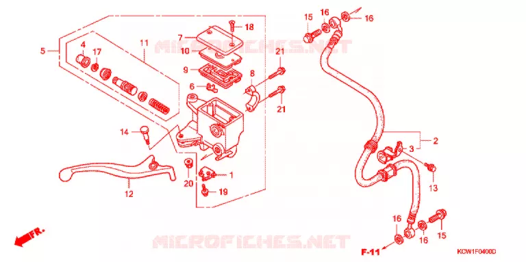 REMPOMP VOOR (CHA125S,W,1) Honda SCOOTER 125 SPACY 2000  CHA125W