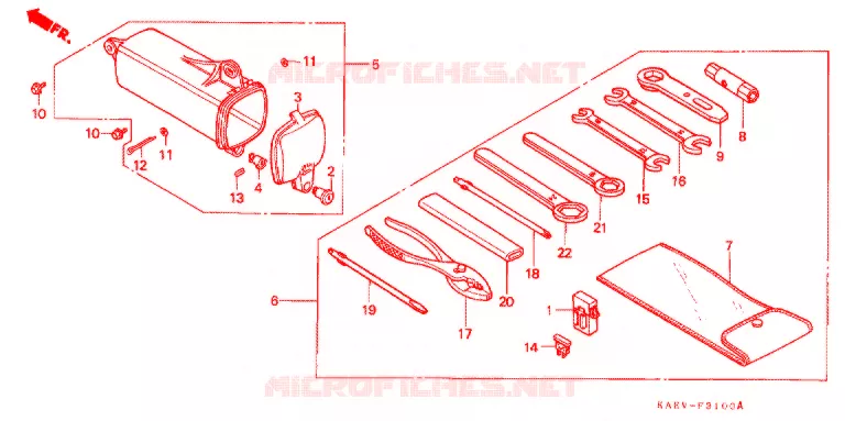 GEREEDSCHAP/ACCUVAK Honda MOTO 250 CRM 1998  CRM250ARW
