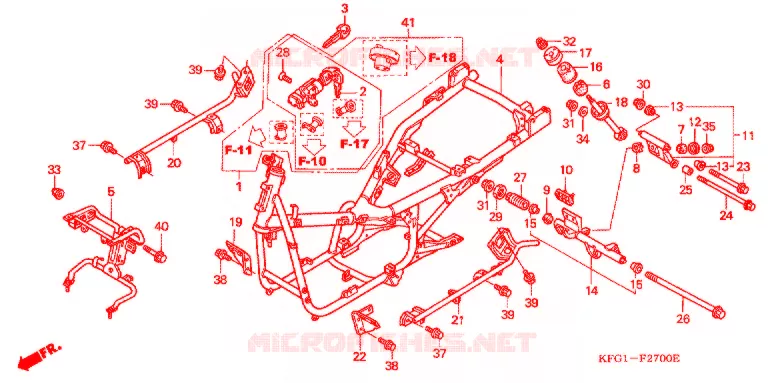 FRAME CHASSIS Honda SCOOTER 250 FORSIGHT 1998  FES250W