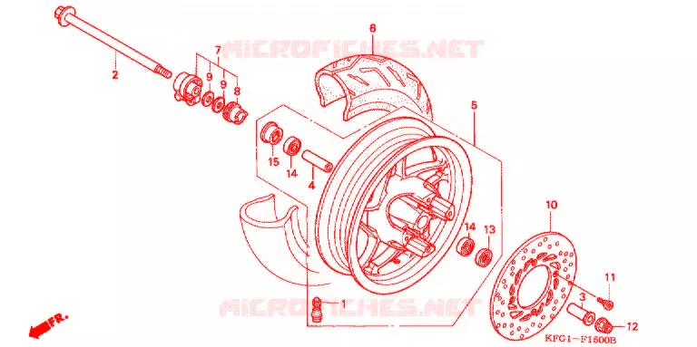VOOR WIEL Honda SCOOTER 250 FORSIGHT 1998  FES250W