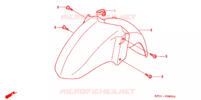VOORSPATBORD Honda SCOOTER 250 FORSIGHT 1998  FES250W