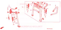HOOFD STANDAARD/REMPEDAAL voor Honda AFRICA TWIN 750 1993