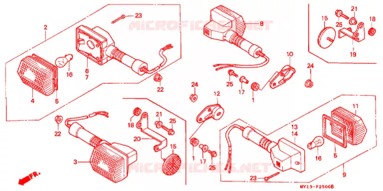 KNIPPERLICHT(2) Honda MOTO 750 AFRICA-TWIN 1993  XRV750P