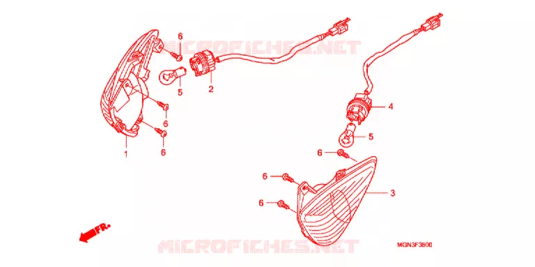 VOOR KNIPPERLICHT (CBF600S/SA) Honda MOTO 600 CBF 2010  CBF600SA