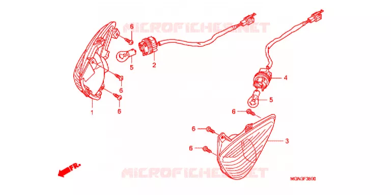 VOOR KNIPPERLICHT (CBF600S/SA) Honda MOTO 600 CBF 2010  CBF600SA