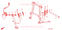 HOOFD STANDAARD/REMPEDAAL voor Honda CB 500 1996