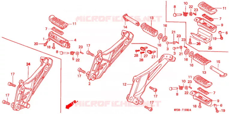 OPSTAP/KICKARM/ WISSEL PEDAAL Honda MOTO 500 CB 1996  CB500T