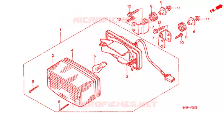 ACHTERLICHT(2) Honda MOTO 500 CB 2000  CB500SY