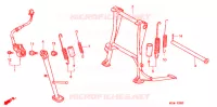 HOOFD STANDAARD/REMPEDAAL voor Honda CB 500 2000