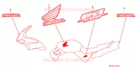 STICKERS (4) voor Honda CB 500 2000
