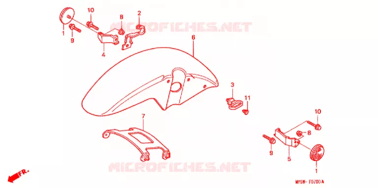 VOORSPATBORD Honda MOTO 500 CB 2000  CB500SY