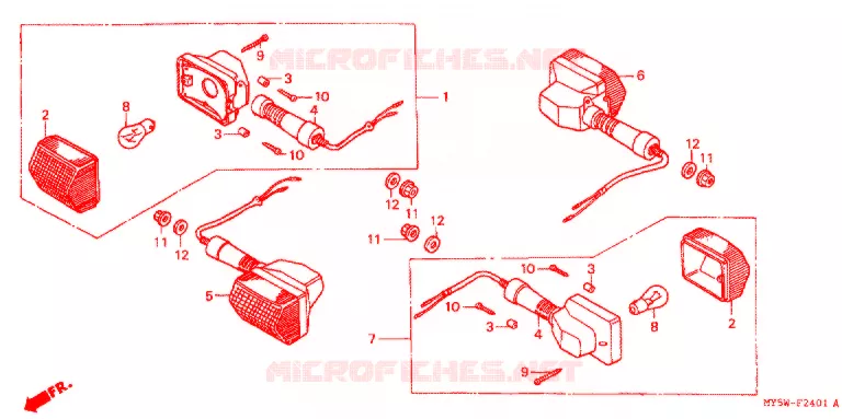 KNIPPERLICHT (2) Honda MOTO 500 CB 2000  CB500SY