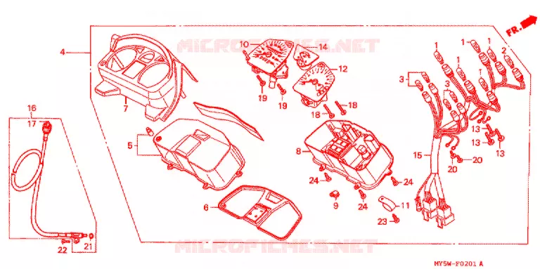 COMBINATIEMETER (2) Honda MOTO 500 CB 2000  CB500SY