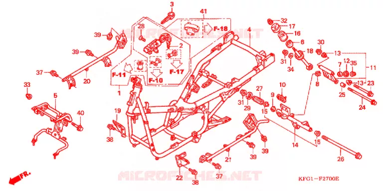 FRAME CHASSIS Honda SCOOTER 250 FORSIGHT 2000  FES250SEX
