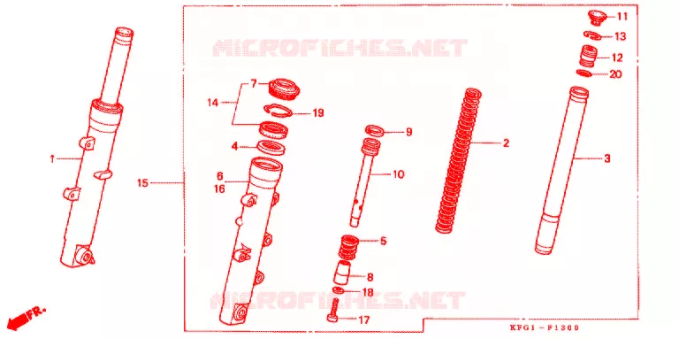 VOOR VORK Honda SCOOTER 250 FORSIGHT 2000  FES250SEX