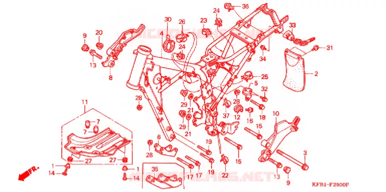 FRAME CHASSIS Honda MOTO 230 SL 1999  SL230X