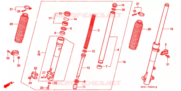 VOOR VORK Honda MOTO 230 SL 2001  SL230X